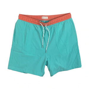 SH722 Men’s Public Record Trendy 5” Inseam Swim Trunks L